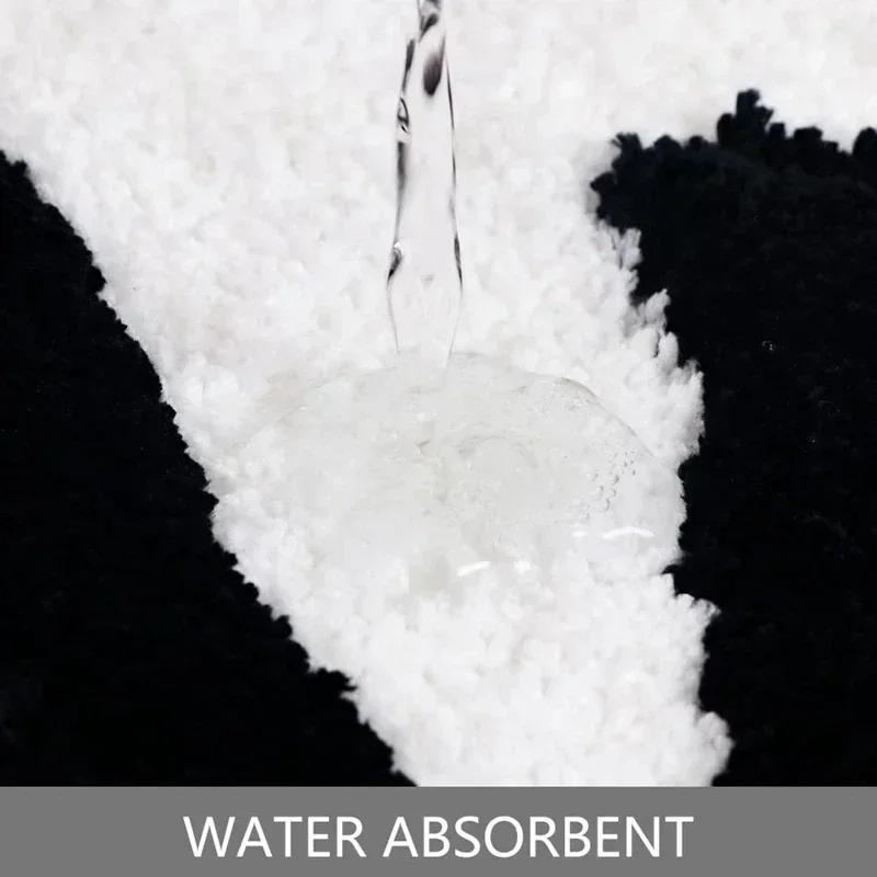 AISIRUI Get Naked Tappetino da Bagno Tappeti da Bagno per Tappetino da Vasca Tappeti da Bagno Carini per Arredamento Appartamento Tappetino da Doccia Neri e Bianchi Tufted