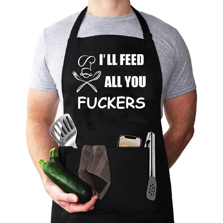 Aprons for Men, Mens Apron, Funny Aprons for Men, Husband Birthday Gift, Gifts for Husband, Father s Day Gifts for Dad, Perfect for Kitchen Cooking,