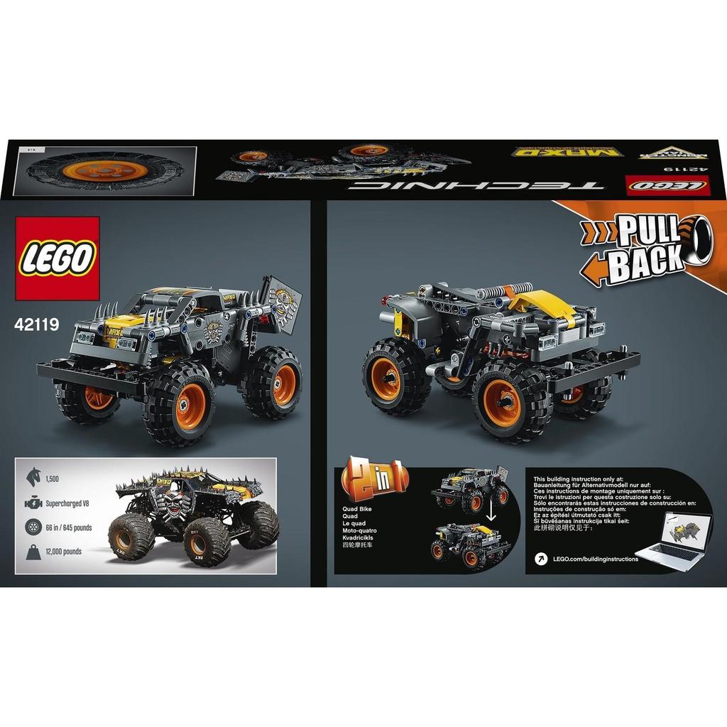 LEGO Technic Monster Jam Max-D 42119 Model Building Kit for Boys and Girls Who Love Monster Truck Toys, New (230 Pieces),Multicolor