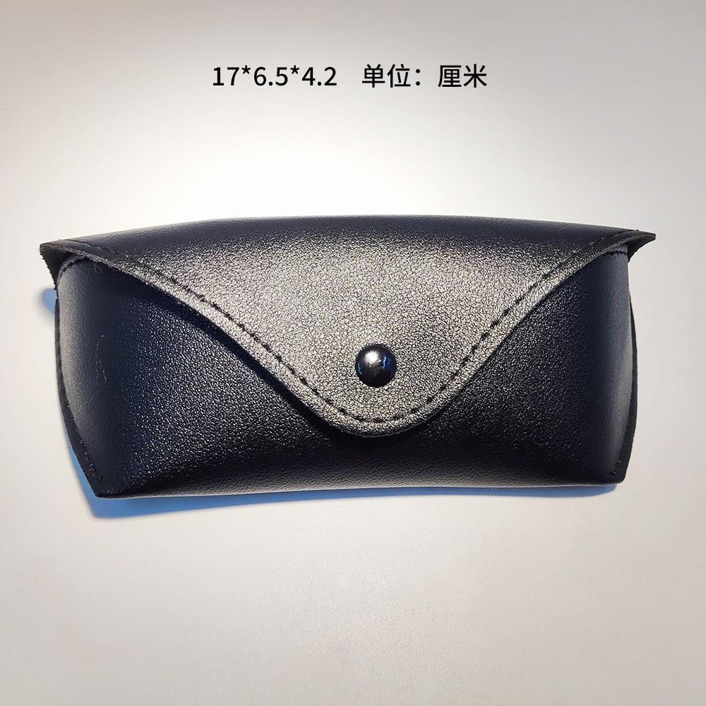 

Korean Retro Sunglasses Future Technology Sense Metal Sunglasses UV Protection Concave Shape Fashion Sunglasses Black soft leather case+M