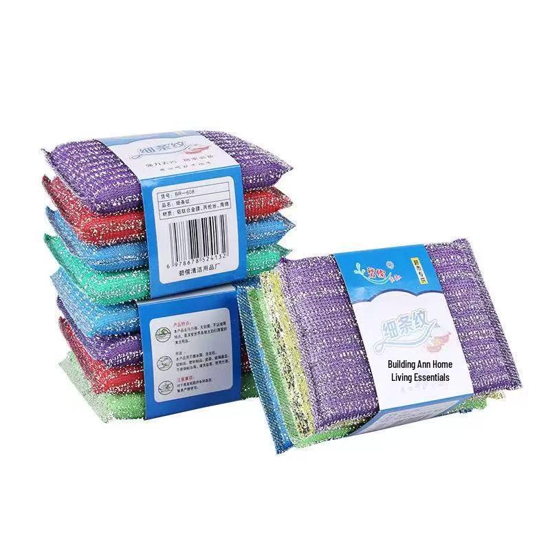 Double-Sided Kitchen Sponge & Scouring Pad for Non-Stick Dishes