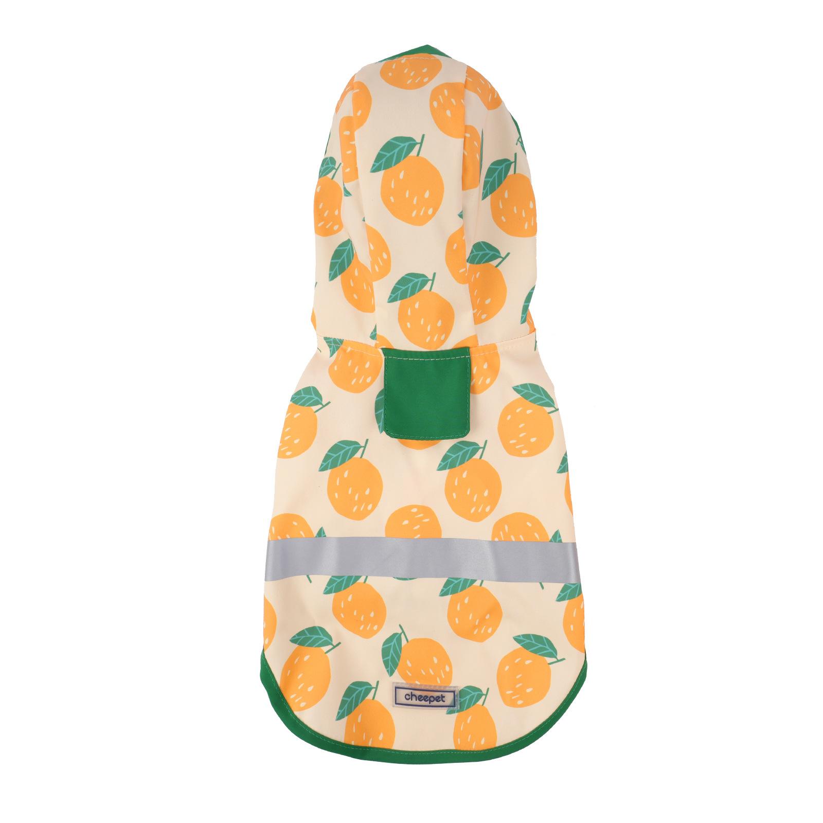 

Одежда для щенков Летняя одежда для питомцев с фруктовым принтом Маленькая собака водонепроницаемый тонкий милый дождевик для собаки 2XL