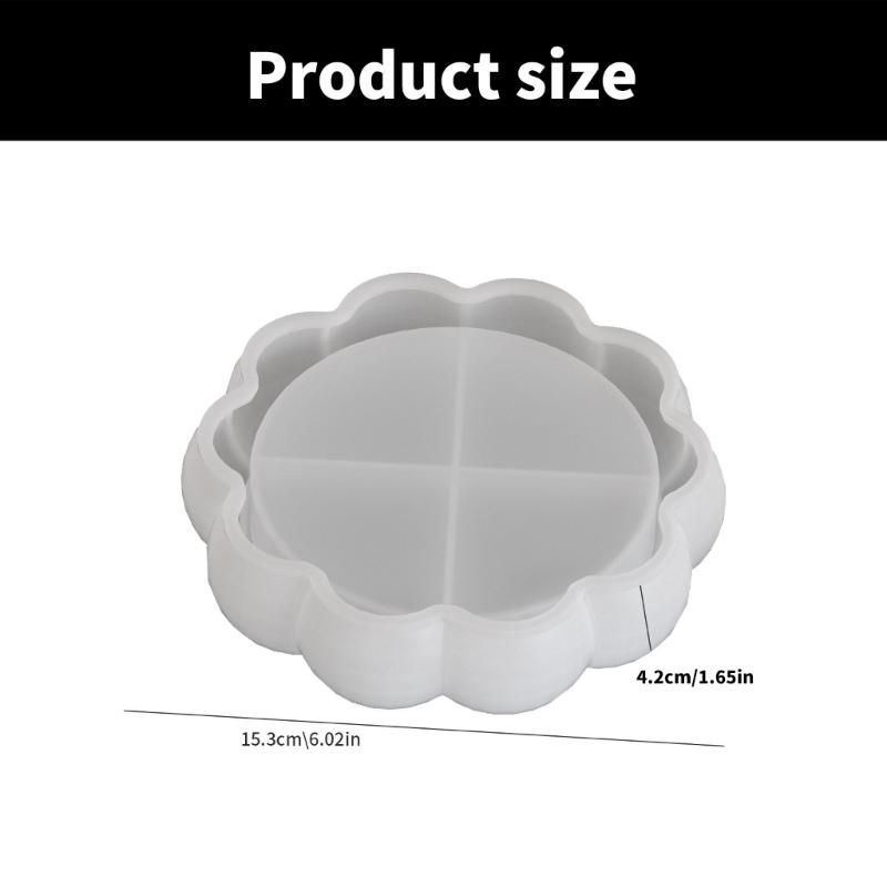 Silicone Crafting Mold Flower Shape Trays Moulds Jewelry Making Tool Artistic Dish Molds Suitable for Home and Parties