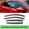 For Honda Accord Sedan 2018-2022 Window Visors Rain Sun Deflector Guard Weathershield Moulding Trim Cars Styling Accessories