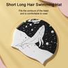 Swimming Hat High Elasticity No Constraint Comfortable To Wear Double-sided Print Waterproof Silicone Swim Pool Hat Curly Short Medium Long