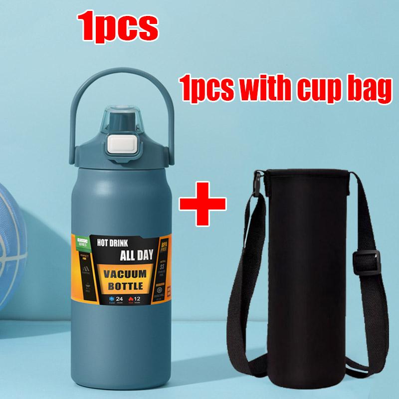 1500ml termoláhev z nerezové oceli přenosná termoska Velkokapacitní termoláhev na vodu skleněná termosky Venkovní vakuové baňky