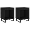 Nightstands (2 pcs) Black 40 x 35 x 50 cm Engineered Wood