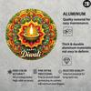 Metal Wall Art Hindu Festival Diwali Round Sign Home Office Decor Durable Aluminum Gift for Cafe Bar Living Room Indoor Outdoor