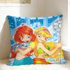 Cartoons W-winXs Clubs Pillow Case  Square Pillow Cover Funny Pillowcases For Wedding Party Home Decor