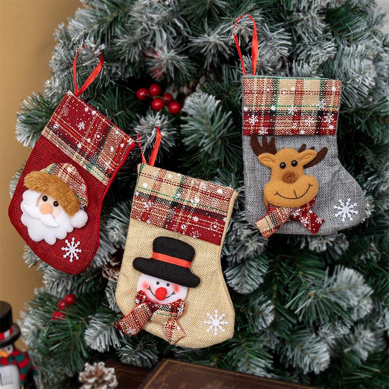 Christmas decorations, Christmas socks, Christmas tree ornaments, gift bags, gift bags, kindergarten candy socks