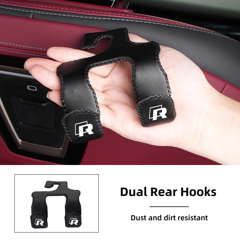 SLZPW1 Double Hooks Fastener For Automotive Leather Seams Storage Practical accessory For VW R Golf Passat mk5 Scirocco Jetta GTE GTI