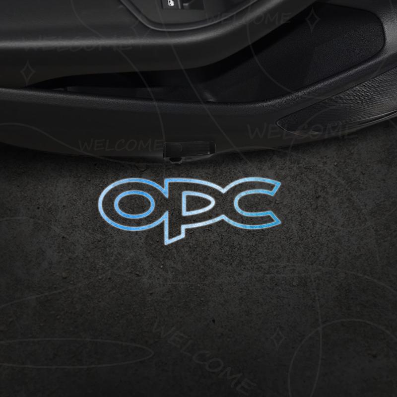 1/2Pcs For Opel Vauxhall VXR OPC Line GTC Logo Car HD Projector Lamp LED Auto Door Welcome Light Interior Decoration Accessories