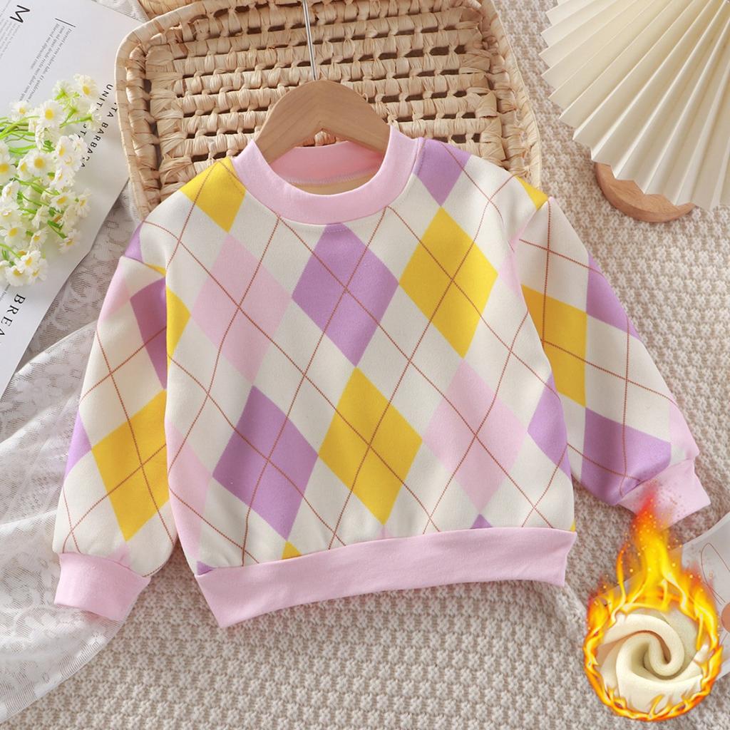 Children, Velvet, T-shirt, Boys', Thickened, Sweater, Girls', Warm Hoodie, Children's Clothing