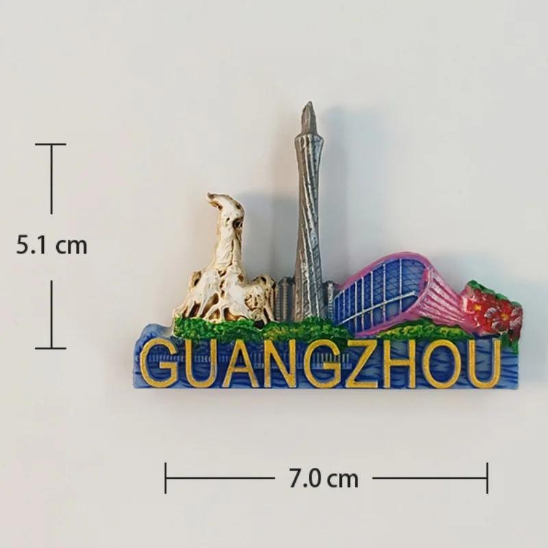China Souvenirs Guangzhou Fridge Magnets Henan Province Luoyang the Longmen Grottoes Refrigerator Stickers Christmas Gifts