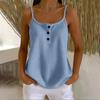Damen Waffelstrick Tanktop Knopfleiste Ärmellos Lässig Sommer Bluse Leichtes Weiches Gewebe