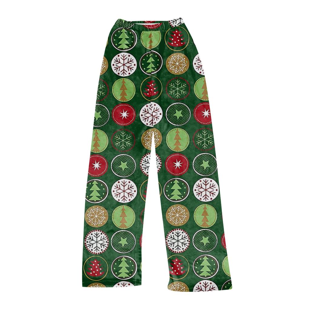 Women  Winter Plaid Pants Full Length Long Trousers Sports Pants