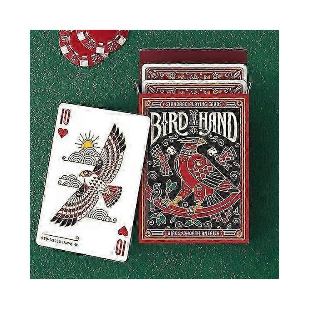 Vogel in der Hand Thema Spielkarten | 54 Stück Atemberaubende Individuelle Kunstwerke | Einzigartiger Vogel auf Jeder Karte im Deck