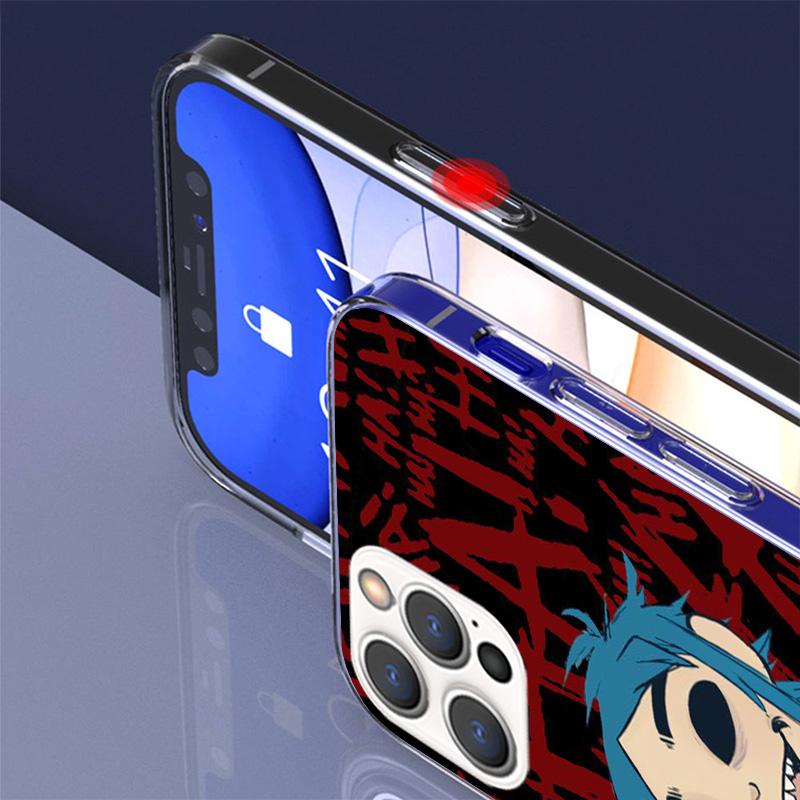 Gorillaz Anime Phone Case For iPhone 17 Air 16 Pro Max 16E 15 + 14 Plus 11 12 13 Mini 7 8 SE Gift Print Cover Fundas 17 Air 16 P