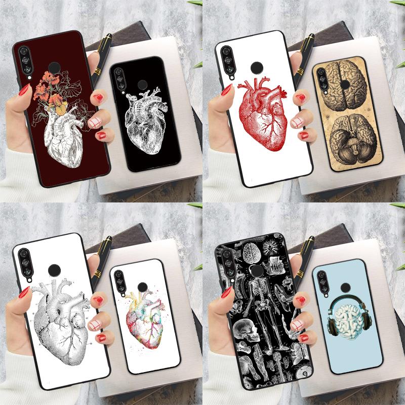 Human Heart Anatomy For Huawei Nova Y91 Y60 Y70 Y90 Y61 3i 7i 8i 11i Nova 11 9 10 SE P20 P40 Lite P30 Pro Case
