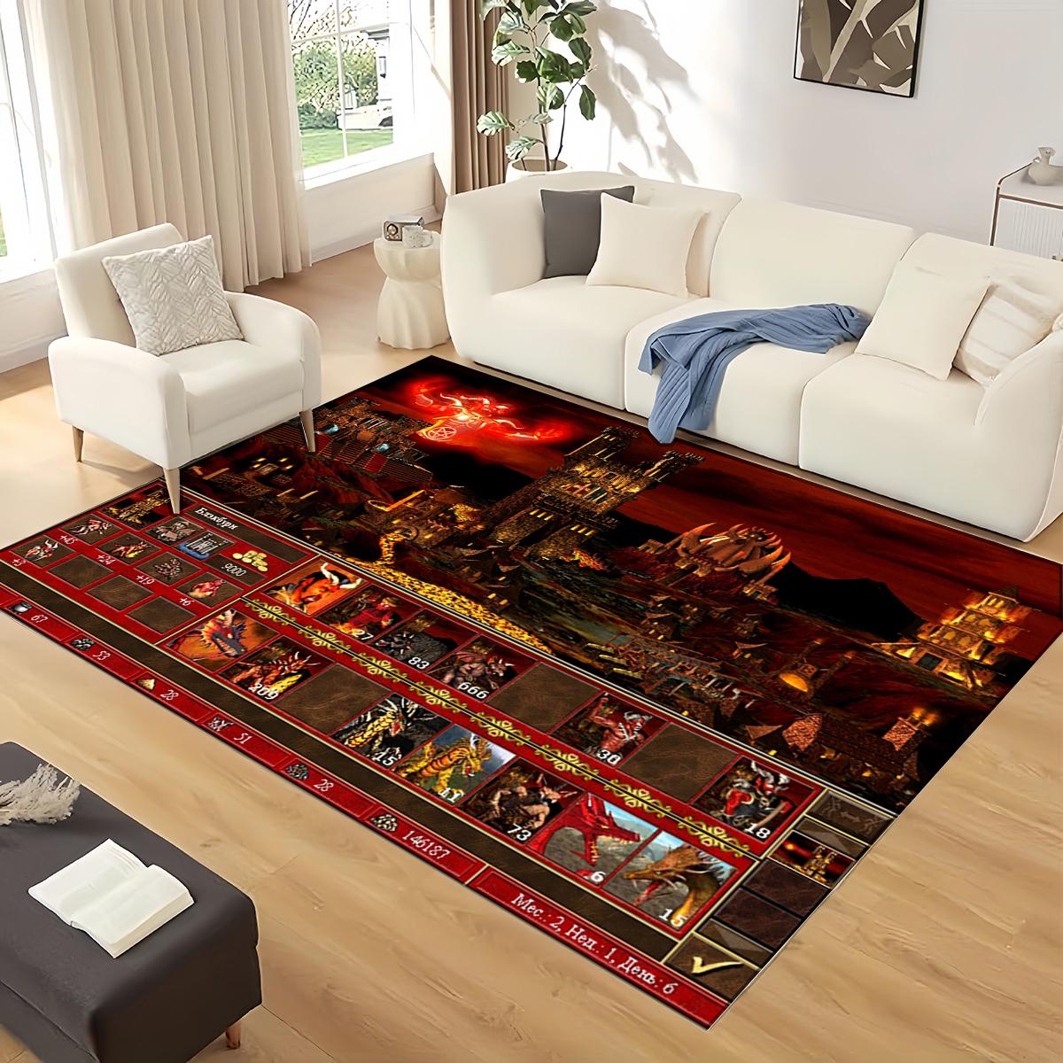 

HOMM Game 9 Factions Races Stronghold Dwelling Creatures Heroes of Might and Magic Carpet Rug for Home Bedroom Sofa,Floor Mat 40x60cm(15x23in)