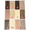 Veneer Variety Pack for Marquetry and Inlay Work with 14 Pcs of Domestic and Exotic Wood Veneer Sheets, Natural Wood Sheets