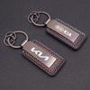 1Pcs Zinc Alloy Keychain Ring Leather Keyring Pendant For K5 K9 Ceed RIO Sorento Niro Soul EV6 Stonic Carnival Stinger Forte Hbwjx00