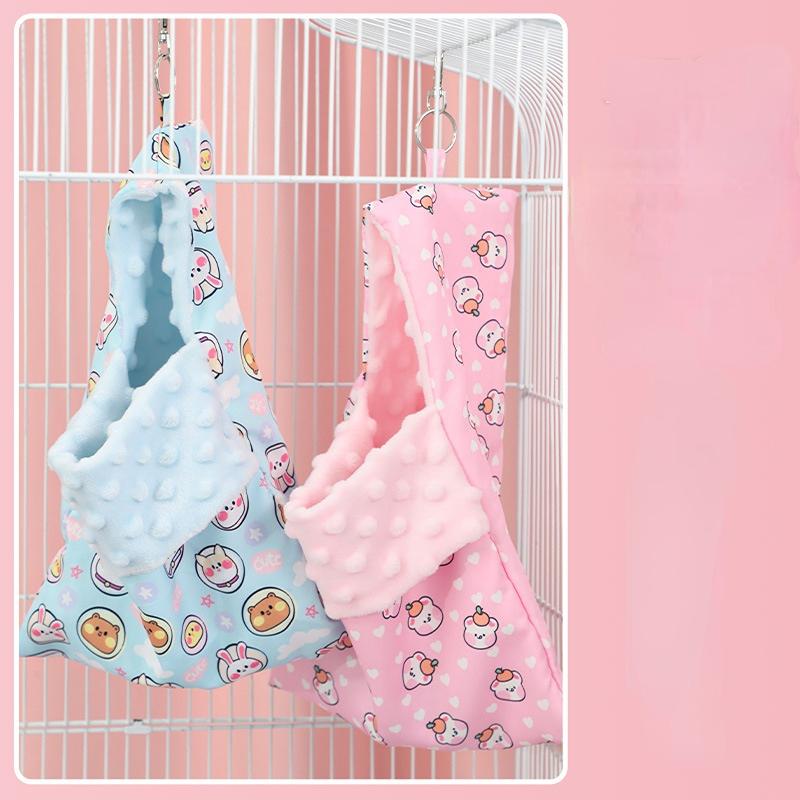Sugar Glider Hanging Hammock Swing Bag Small Pet Hamster Sleeping Bed Pouch Warm Nest Squirrels Guinea Pig Bed Pet Accessories