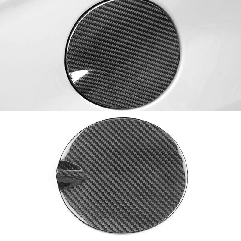 Fiat 500 Carbon Fiber Fuel Tank Trim Cover Sticker Carbon Fiber