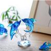 Cute Dolphin Ornament Glass Dolphin Decor Desktop Ornament Dolphin Statue  Home
