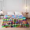 Psychedelic Peace Bus Blanket for all seasons blanket lunch break throw gift