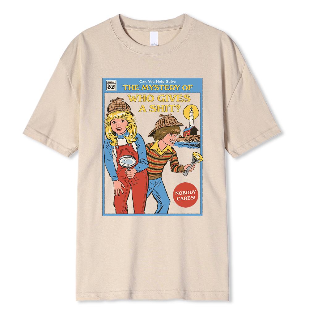 Can You Help Solve The Mystery Of Who Gives A Shit Men T Shirt Fashion Casual Street Oversize Tshirt Clothing