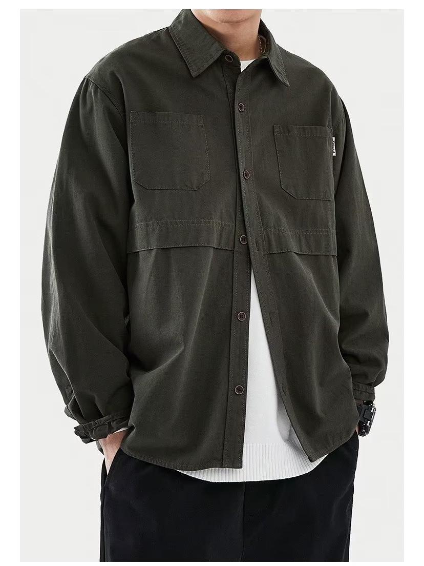 

Рубашка свободного кроя American Cityboy с длинным рукавом для работы: Мужская повседневная куртка весна/осень L