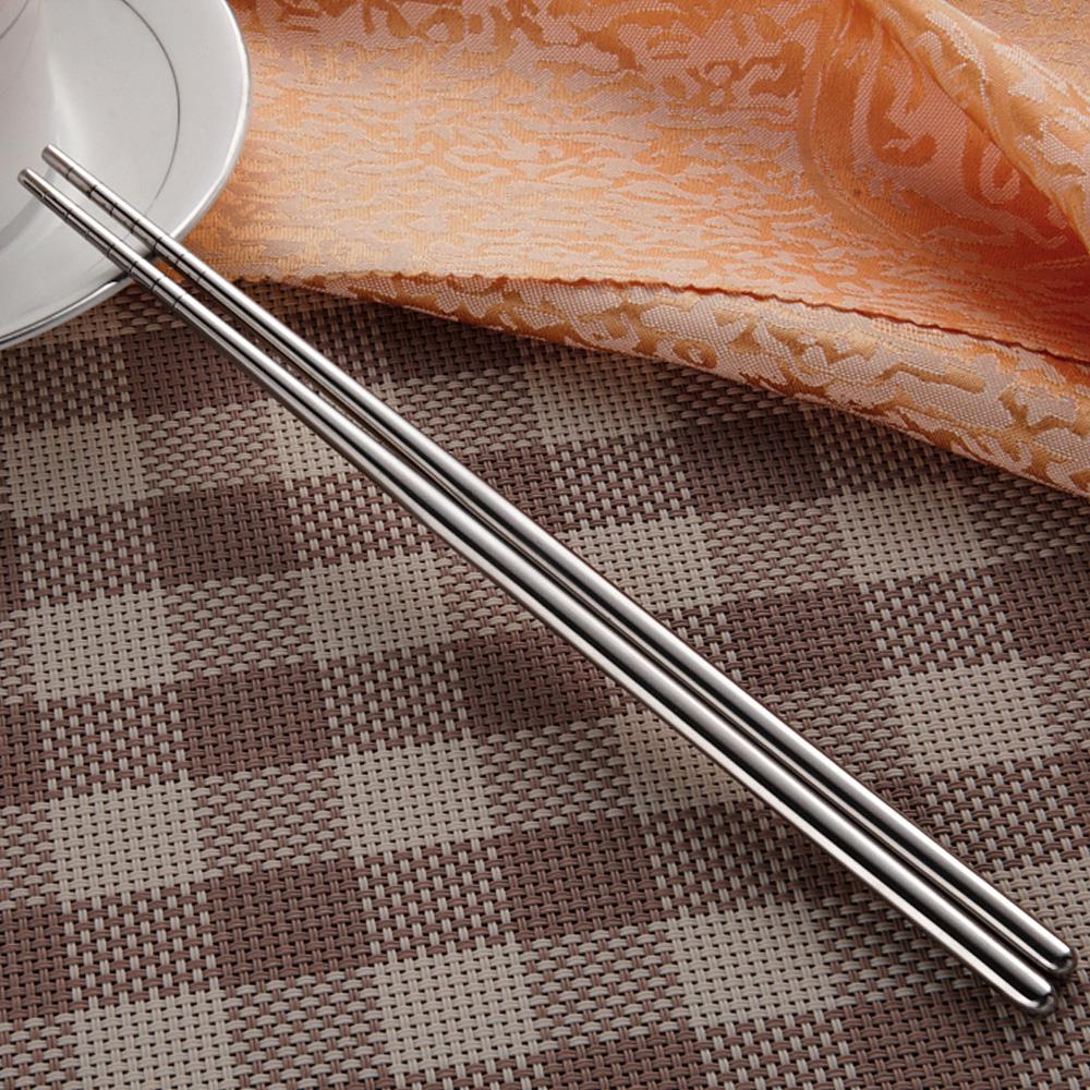 Stainless Steel Chopsticks Reusable Japanese Korean Chinese Chopsticks Sushi Food Non-Slip Sticks Household Kitchen Tableware