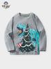 European & American Kids' Autumn/Winter Christmas Long-Sleeve Cartoon T-Shirt Pullover