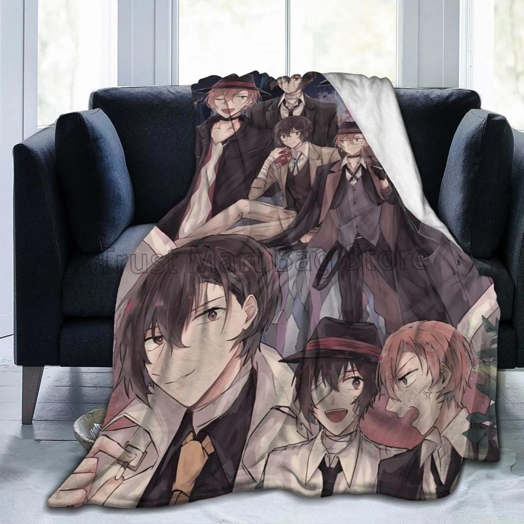 Bungou Stray Dogs Nakajima Atsushi Serie TV Chuuya Nakahara Coperta di Flanella Morbida Calda Accogliente Leggera per Bambini Adulti
