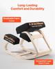 Ergonomic Kneeling Chair, Wooden Posture Knee Chair with Thick Foam Cushions and Solid Wood Frame, Adjustable Height, Natural Relief for Neck or Back