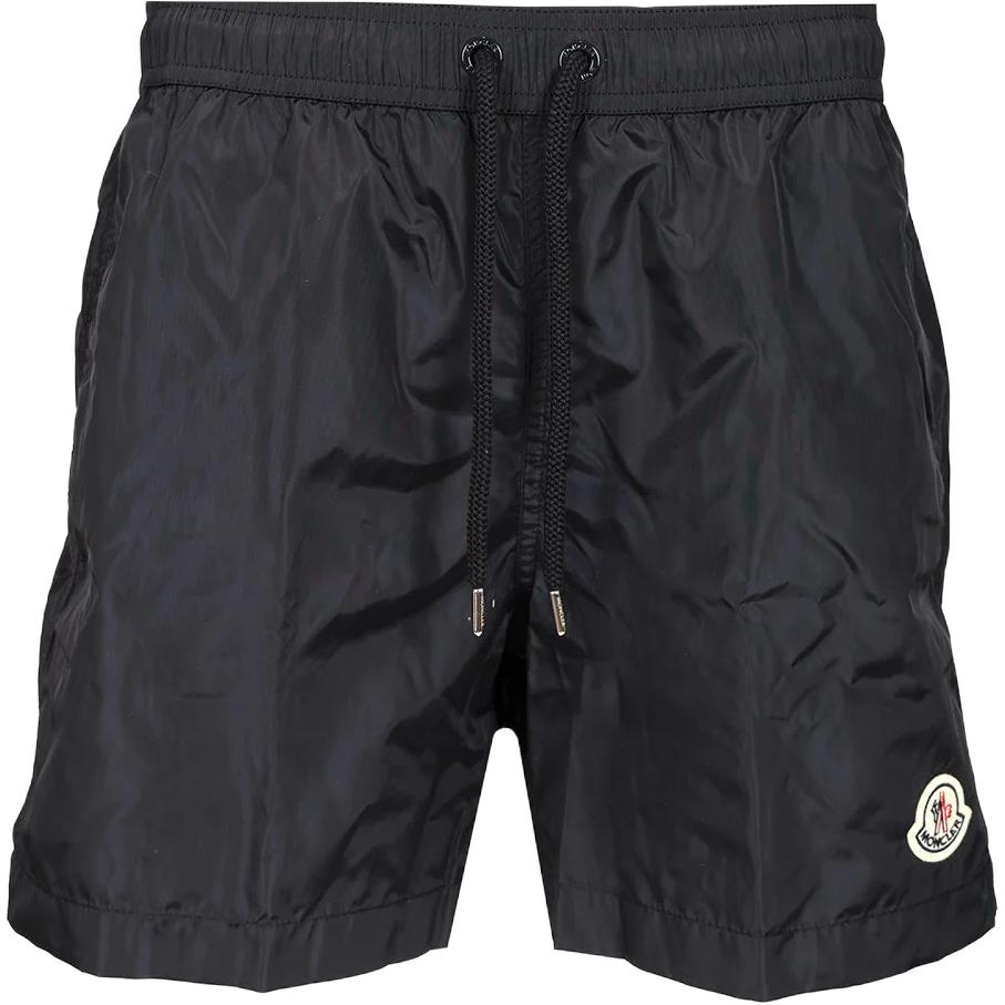 Moncler Logo Patch Trekkoord Zwembroek Heren zwemkleding Blauw K2-091-2C00006-53326-743 S