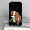 Animal Cute C-Cartoon S-Sloth  Phone Case For Samsung S25,24,23,22,30,21,10,9,Ultra,Plus,Lite,FE,4,5 G Soft Black Case
