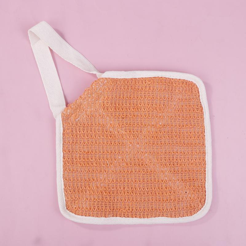 

Натуральное льняное квадратное полотенце для ванны в полоску, мощное отшелушивающее, для массажа тела, растирания, льняное полотенце для лица, мочалка для тела, инструмент для очистки оранжевый