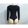 Nahtloser Square Neck Langarm Tummy Control Po-Lifting Taillenraffender Bodysuit Formwäsche
