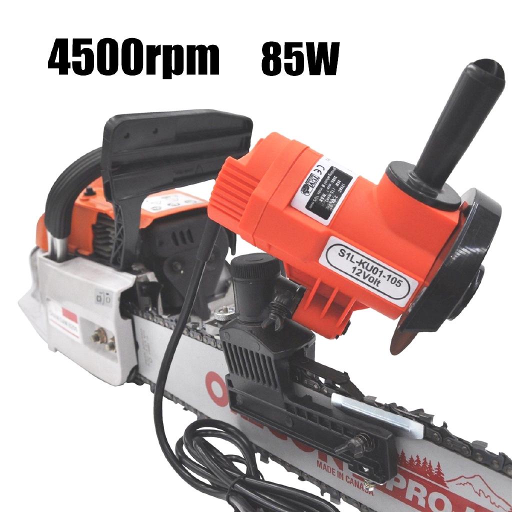 12V 4500RPM Electric Chain Saws Sharpener Bench Mount Grinder Wheel Tool 85W Brake Wood Power Tools
