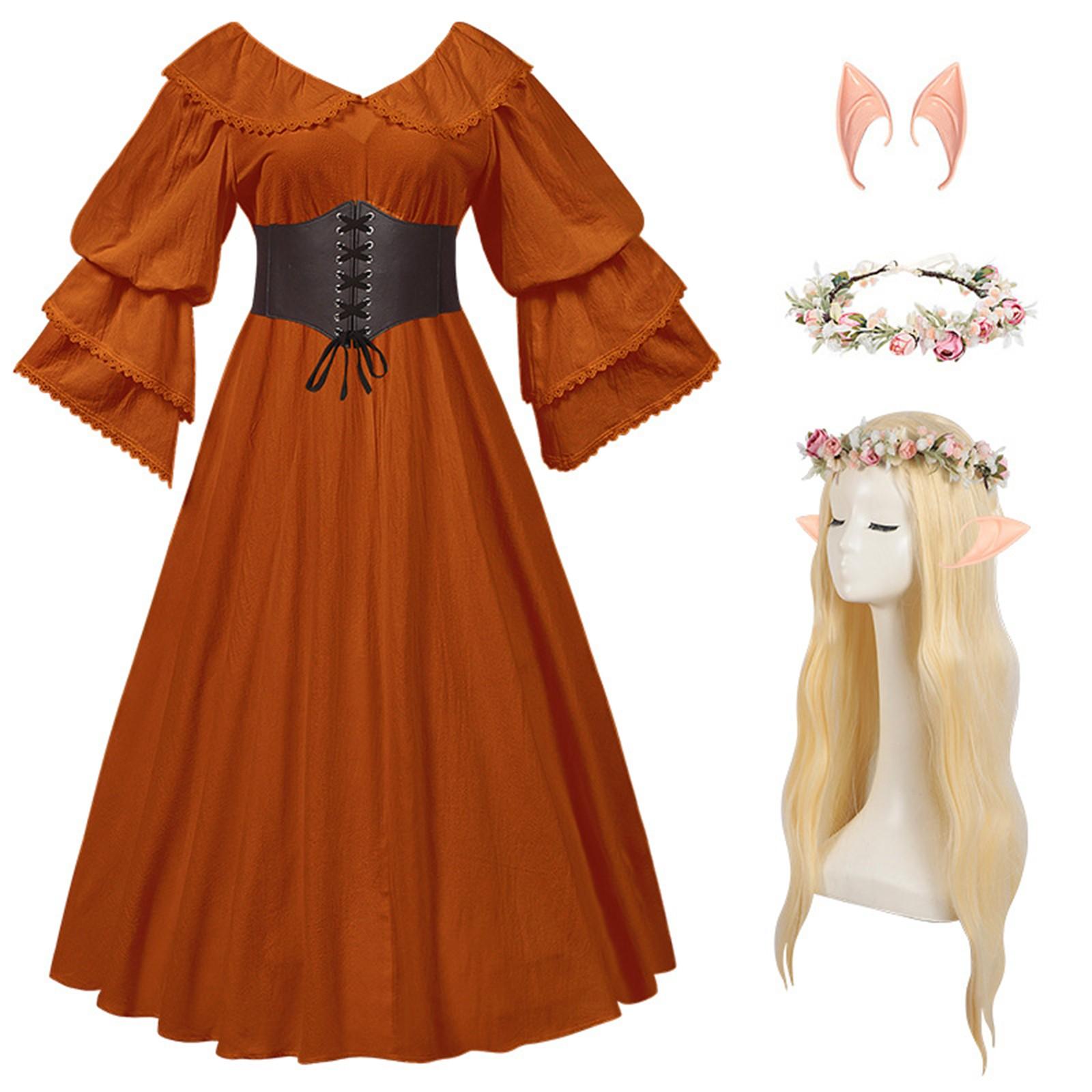 

Женский однотонный винтажный придворный корсет косплей платья XL красный