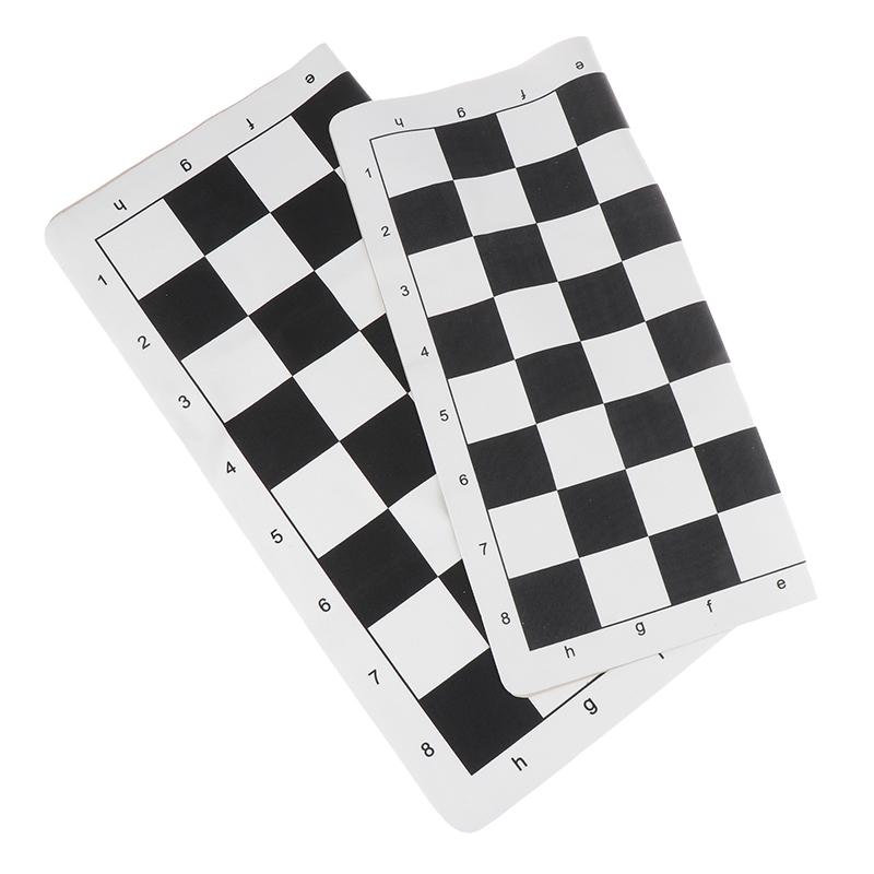 Portable Chess Board 43CM 51CM PU Leather Soft Tournament Chess Board For Children's Educational Games