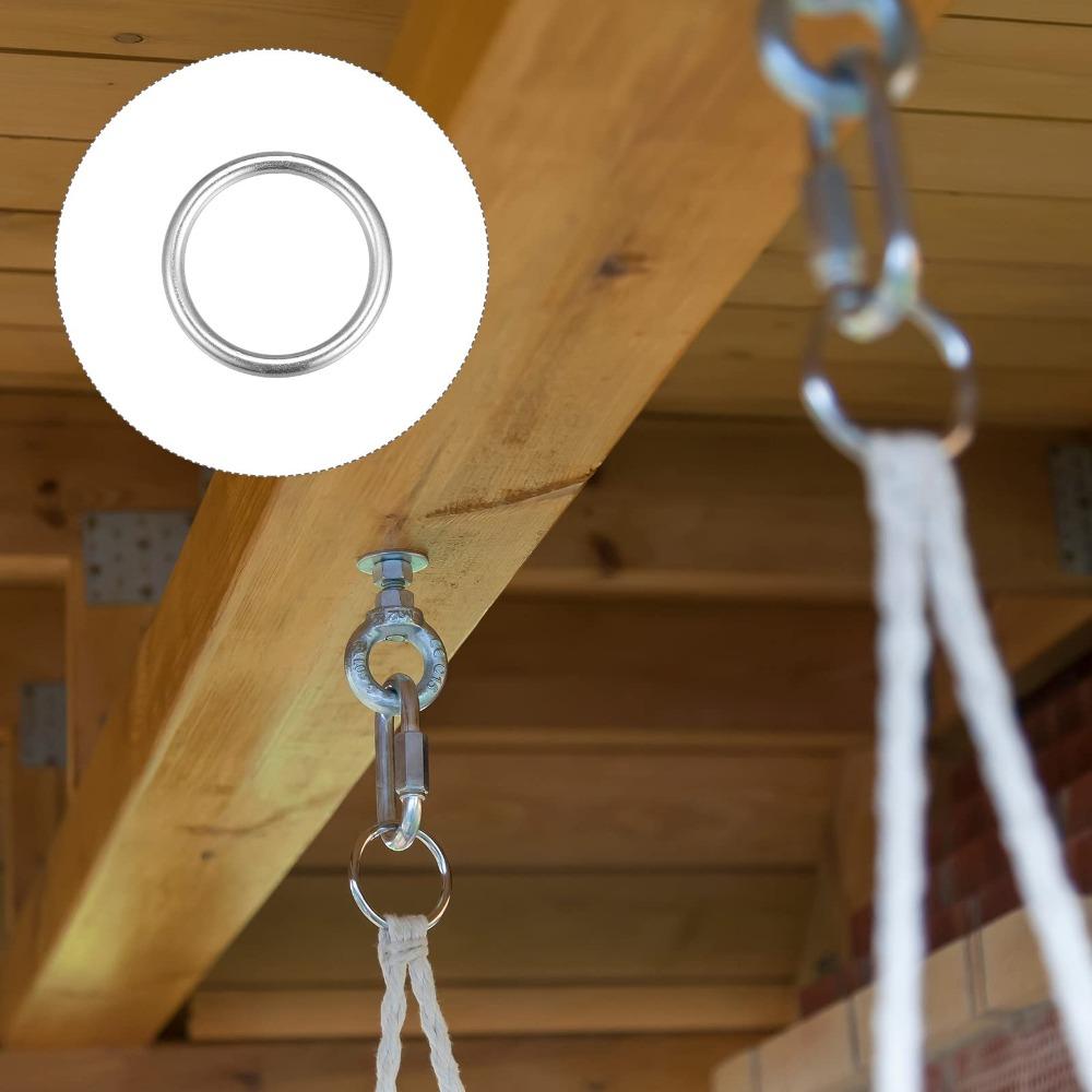 Roundness Rigging Ring 304 Stainless Steel Welding Circle Portable Metal Ring  Ropes