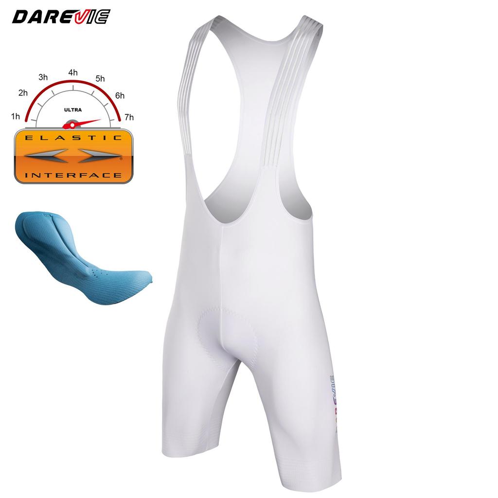 2024 Darevie Cycling Bib Shorts with Double Arrow Pad, Slim High-Stretch Material, One-Piece Leg Opening