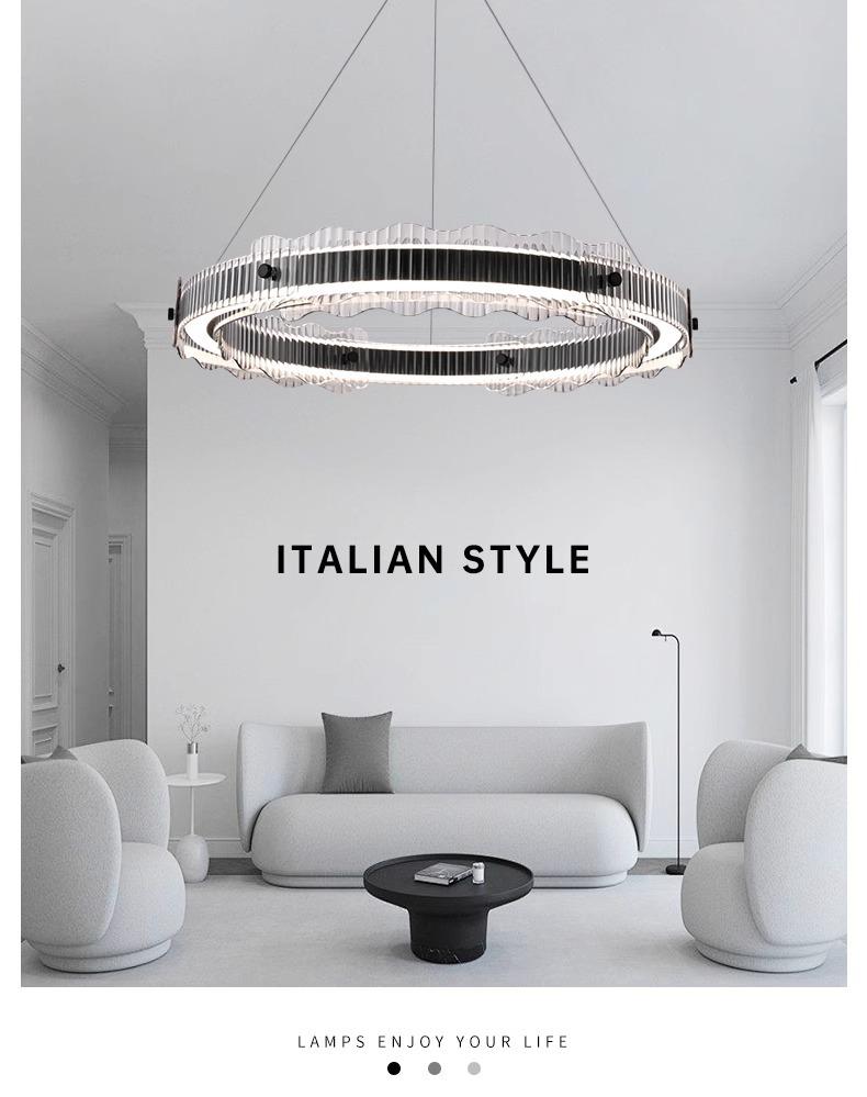 Nordic Minimalist Chandelier: Modern Glass Light for Living Room, Bedroom, Study, or Restaurant