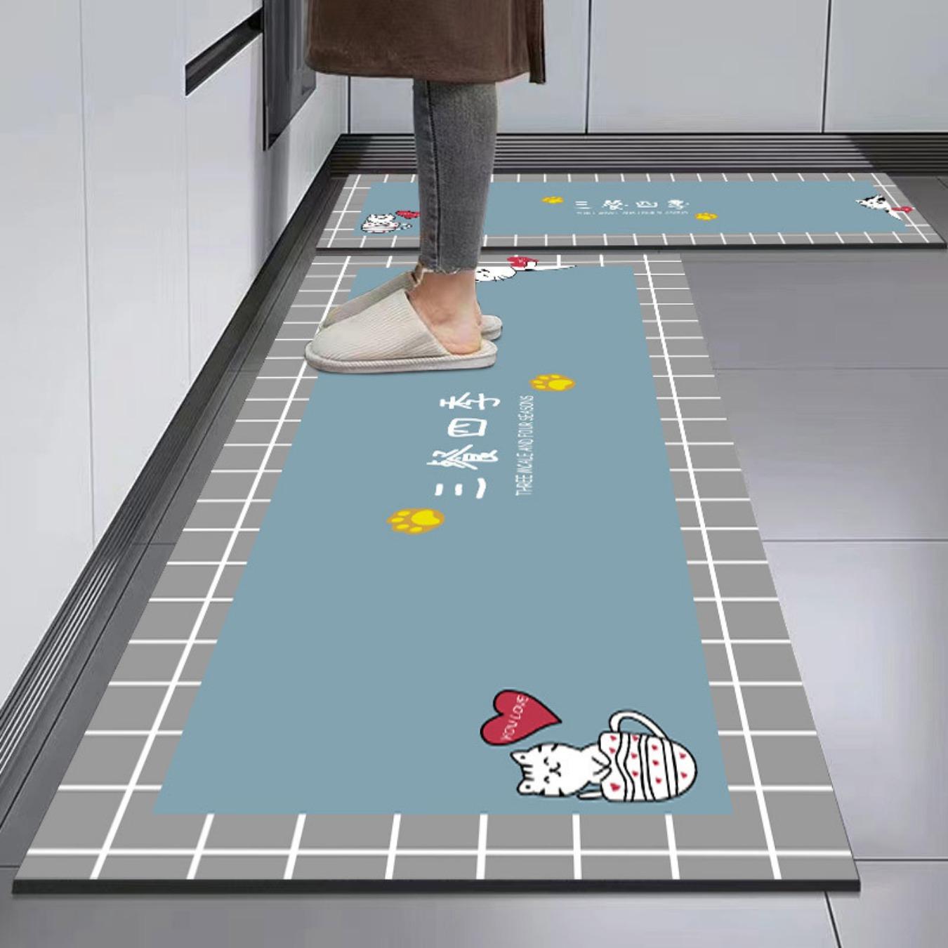 

Модный простой кухонный коврик в скандинавском стиле, ковер для дома, современный домашний декор 40cm*60cm+40cm*120cm