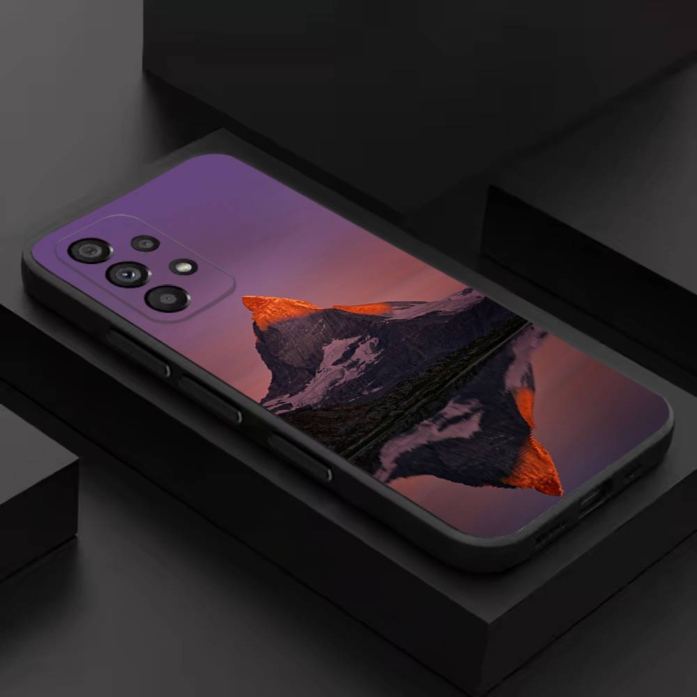 Matterhorn Swiss Mountain Phone Case For Samsung S 26,25,24,23,22,30,21,10,9,Ultra,Plus,Lite,FE,4,5G Black Soft Case