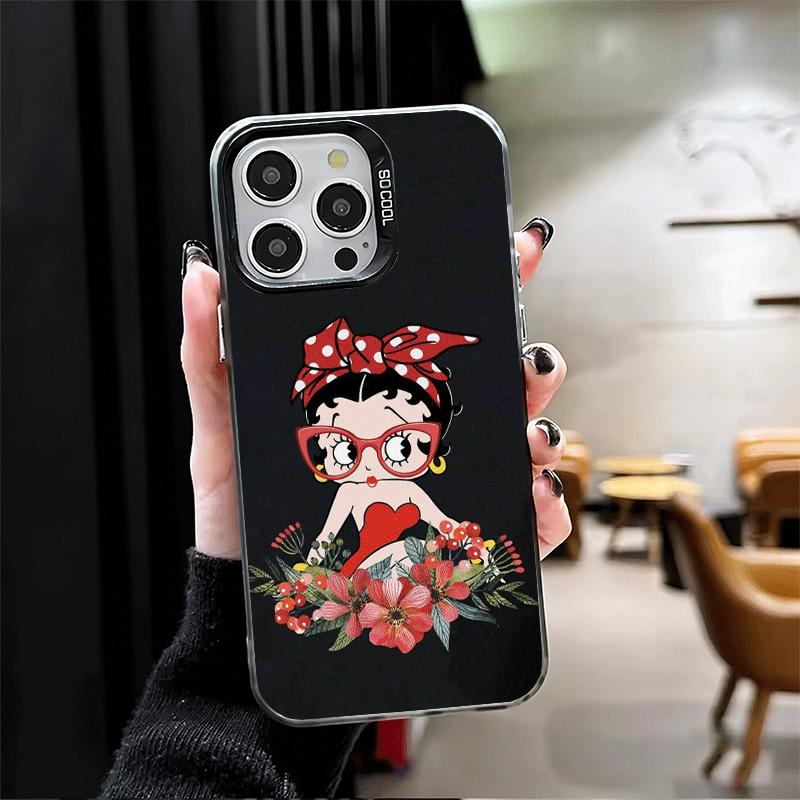 B-Bettys B-Boops Girl Soft Phone Case for iPhone 15 16 17 Pro Max 17Air 16E 14 Plus 13 12 Mini Shockproof Cover Back Shell
