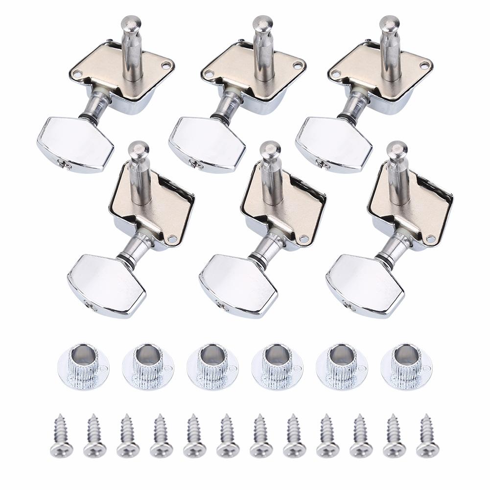 3R 3L Semiclosed Metal Machine Heads String Tuning Key Pegs Tuners for Folk Guitar
